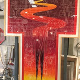 Great Falls Block Print in Frame